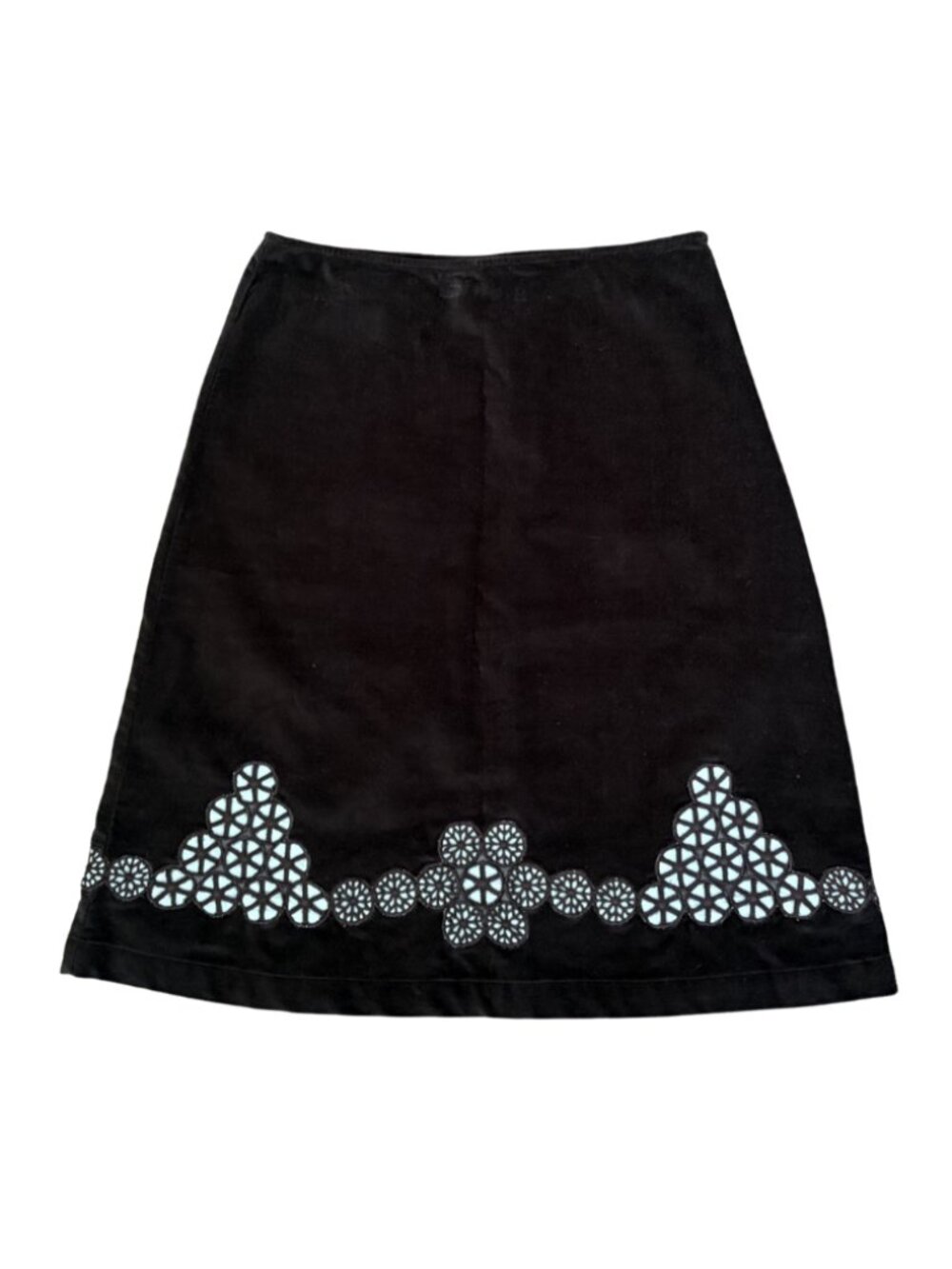 NWT Anthropologie Odille Women's A-Line Skirt Suede Cut Out Detail Size 2
